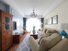 110平美式风格三居室 柔软的家居空间