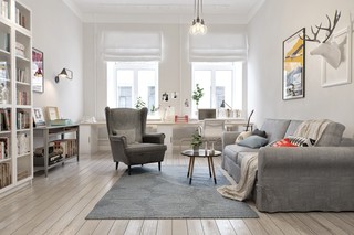 北欧风格二居室公寓客厅装修效果图