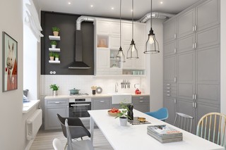 北欧风格二居室公寓厨房装修效果图