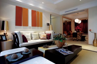 东南亚风格四居客厅装修效果图