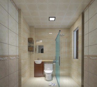 二居室现代简约卫生间装修效果图