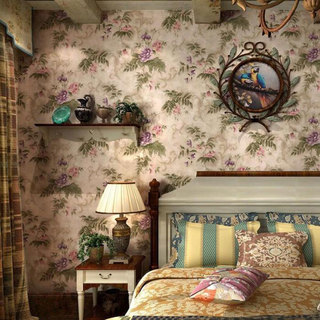 美式风格卧室壁纸图片