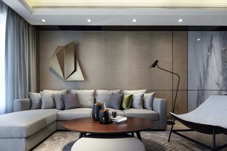 简约现代风格样板间沙发背景墙装修效果图