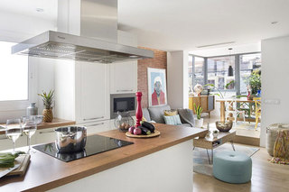 巴塞罗那两居室装修开放式厨房图片