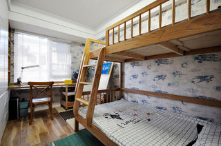 90平北欧风两室两厅儿童房布置图