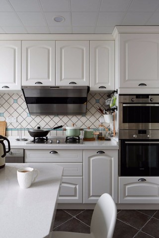 三居室现代美式风格厨房装修效果图