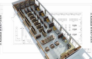 书店平面效果图
