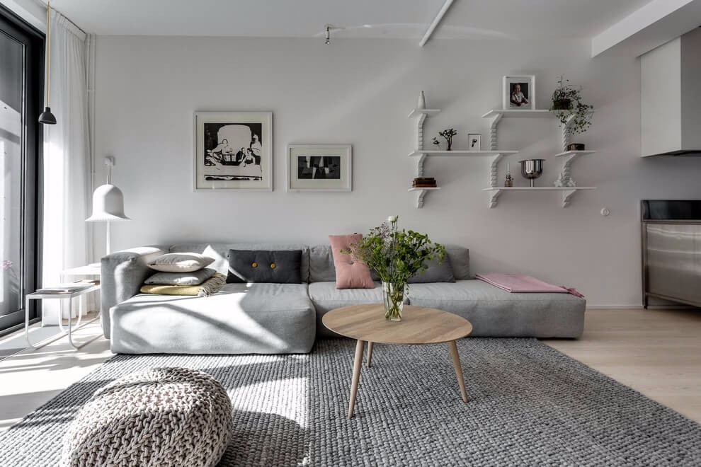 北欧风格公寓沙发背景墙装修效果图