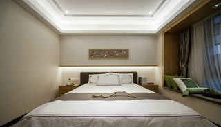 现代中式风三居卧室装修效果图