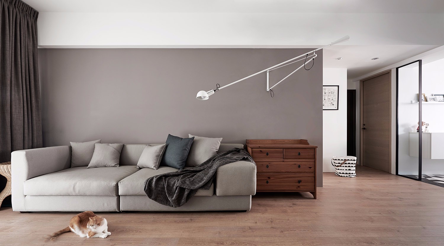 简约风格灰色沙发背景墙装修效果图