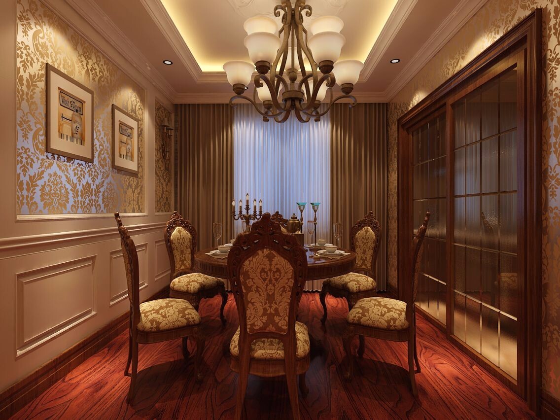 古典风格三居室餐厅装修效果图