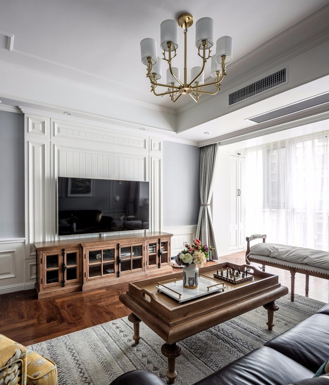 美式三居室电视背景墙装修效果图