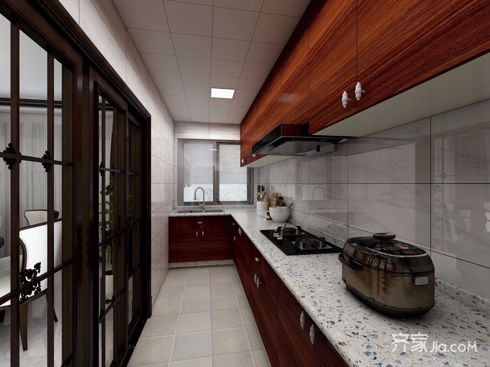 120平米中式风格厨房装修效果图