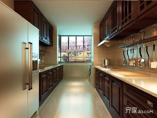 120㎡中式风格两居厨房装修效果图