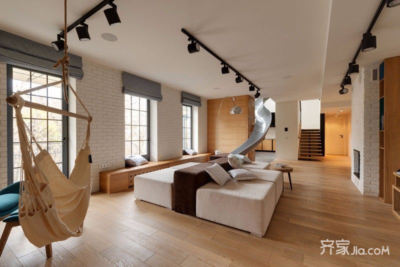 小户型装修,40平米装修,公寓装修,客厅,loft风格,沙发,地板