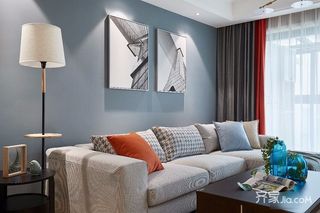 100㎡美式风格三居沙发背景墙装修效果图