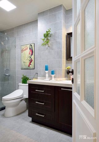 混搭风格两居室卫生间装修设计效果图