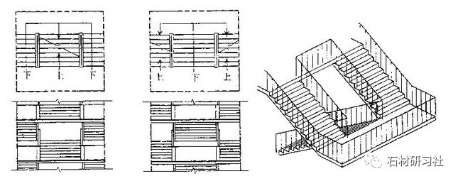 双合式楼梯剖面图图片
