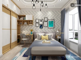 现代北欧风格两居卧室装修效果图