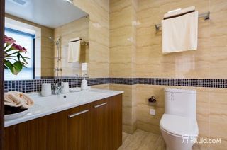 欧式风格二居室装修卫生间搭配图