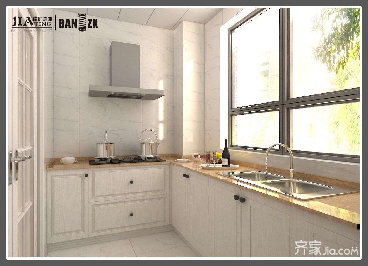 四居室新中式风格厨房装修效果图