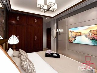 70平米新中式风格卧室装修效果图