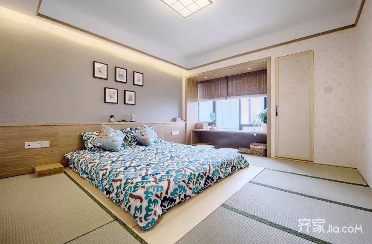 简约原木色日式风格卧室榻榻米装修图片