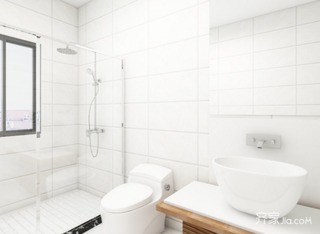 极简现代风格三居室卫生间装修效果图