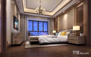 三居室新中式风格卧室装修效果图