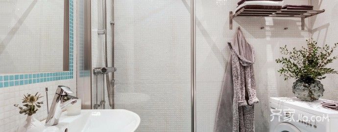 小户型装修,5-10万装修,二居室装修,80平米装修,卫生间,混搭风格,白色