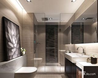 100平新中式风格家卫生间设计图