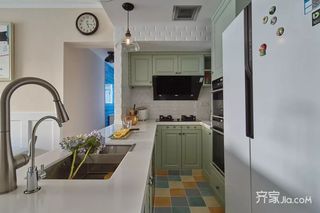 三居室美式风装修厨房设计图