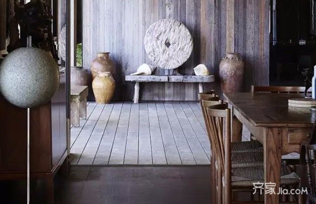 5-10万装修,二居室装修,100平米装修,混搭风格,原木色,餐厅,餐桌