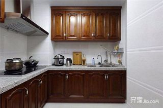 中式三居室装修厨房设计图