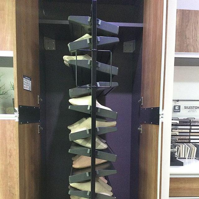 3种旋转鞋柜，利用纵向空间扩容，0.2平米能收纳100双鞋子！