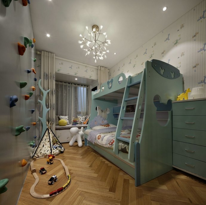 【装修案例】成都110㎡现代北欧风装修，儿童房就是这么好看！