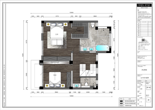 新美式别墅装修二层平面布置图
