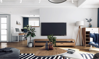 二居室北欧风格装修电视背景墙效果图