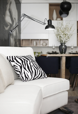 现代风格二居室装修沙发抱枕图片