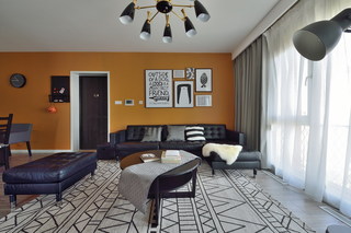 160㎡现代北欧风格家沙发背景墙布置图