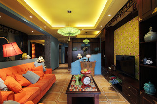 东南亚风格二居室客厅装修效果图