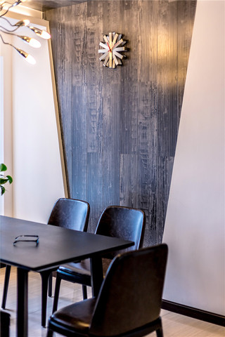 现代混搭风格二居室餐厅背景墙装修效果图