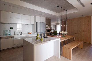 大户型现代北欧风装修厨房岛台设计图