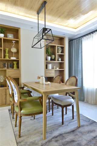 95㎡美式风格两居装修餐桌椅设计图