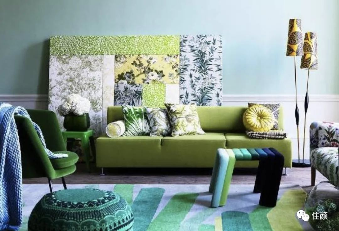 『草木绿 粉色系』这两个颜色也是一对流行的新cp, 无论是家具点缀法