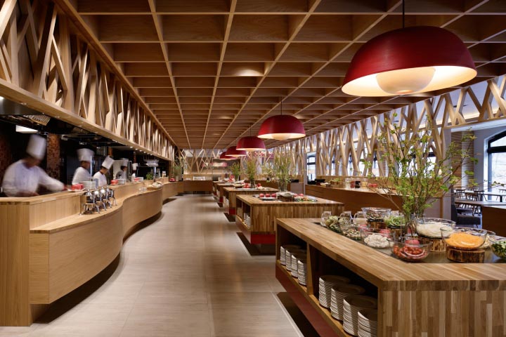 50-100万,140-200平米,自助餐厅,