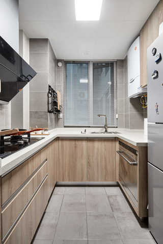 89平清新北欧三居厨房装修设计图