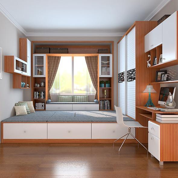 书房兼卧室一体化2019流行空间布置趋势