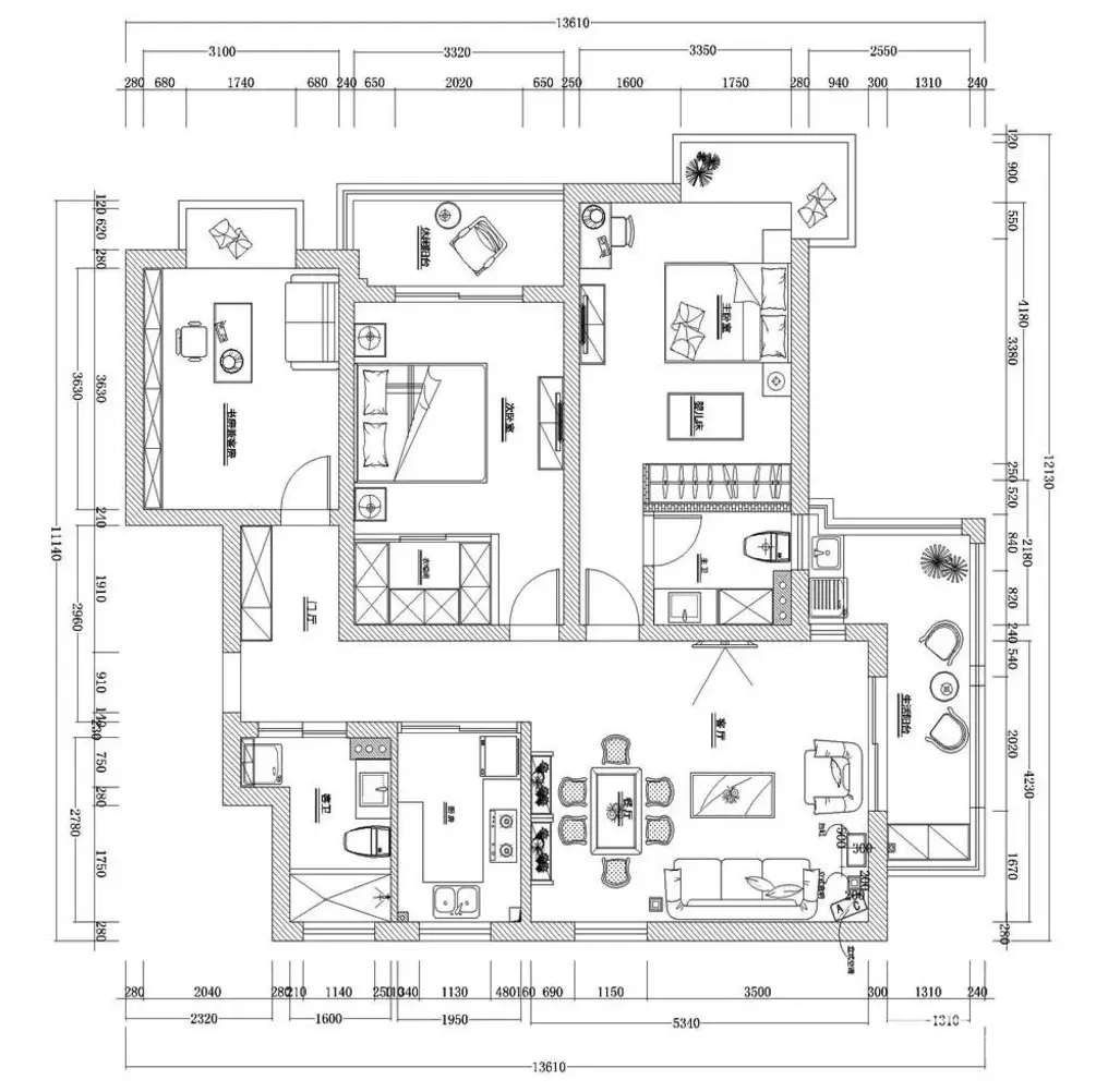 裝修設計 濟南裝修 濟南裝修案例 120㎡新中式三室兩廳 設一個榻榻米