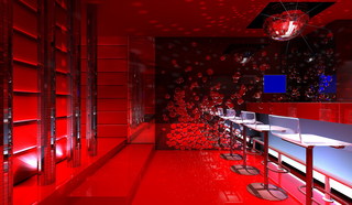 红色现代娱乐会所装修效果图